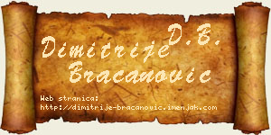 Dimitrije Bracanović vizit kartica